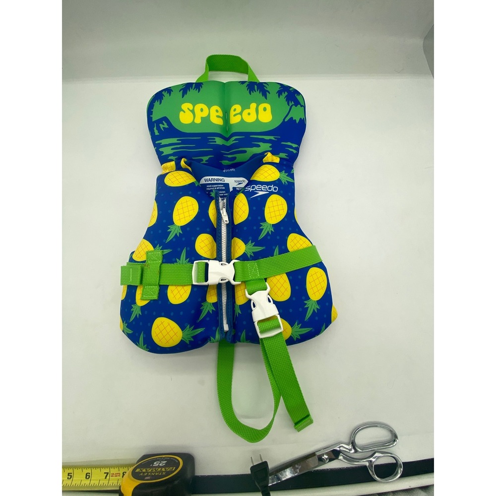 Speedo Infant Life Vest Under 30lbs Pineapple Blue USCG Approved Type II PFD